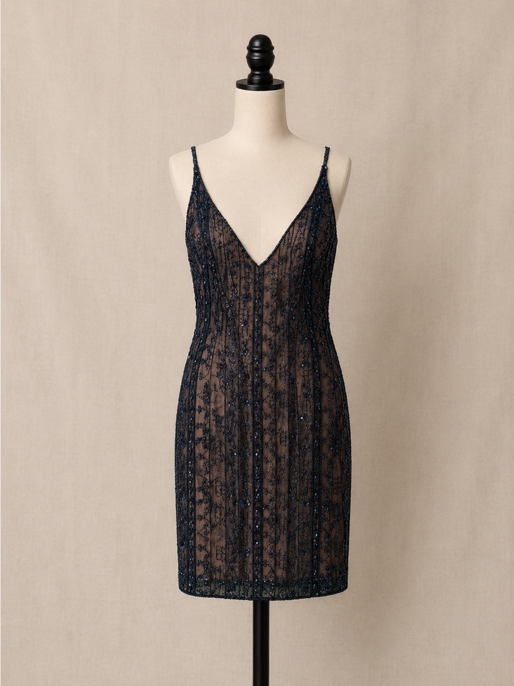 Vintage Harrison Morgan Floral Silk Beaded Mini Cocktail Dress Size 4